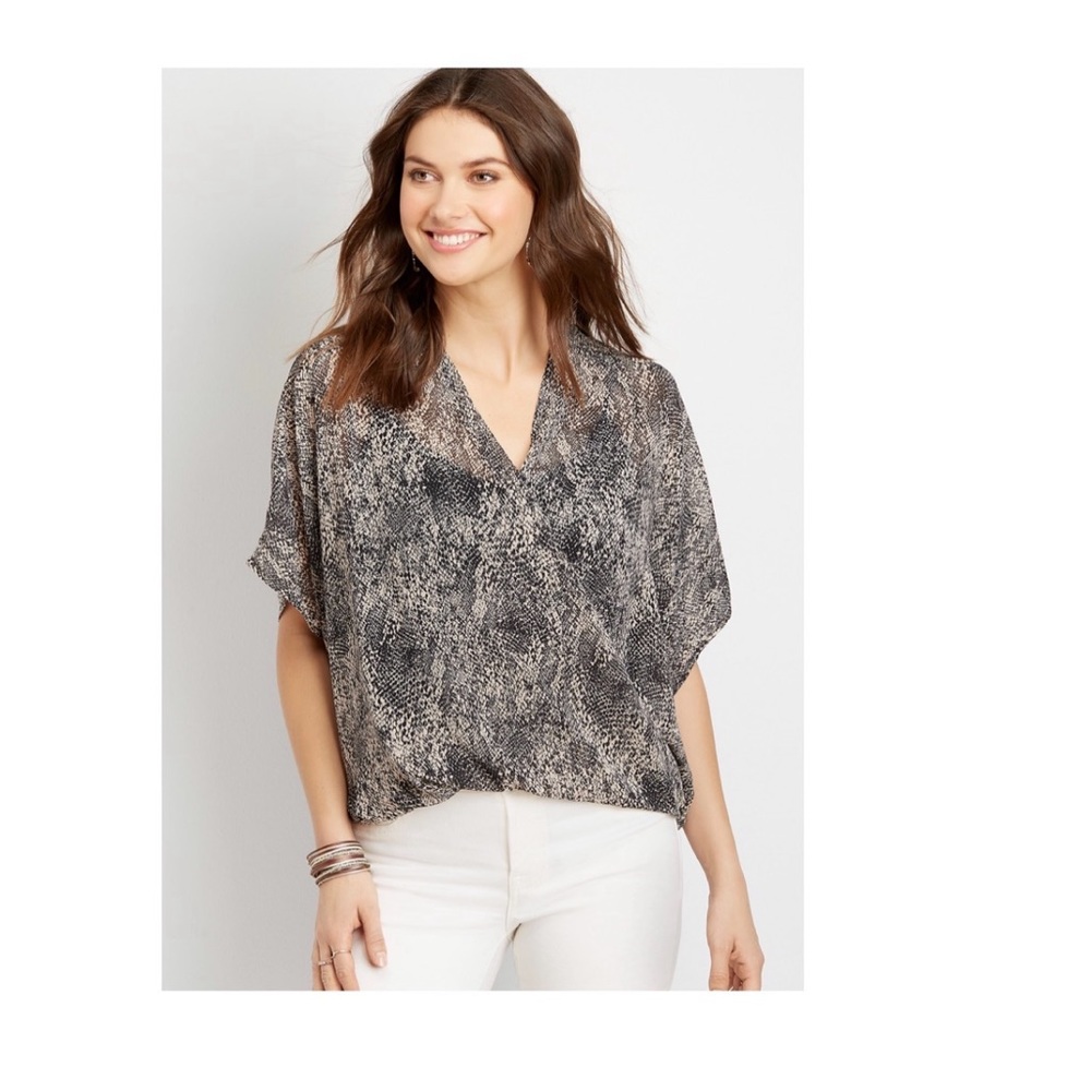 BNWT Maurice snake skin blouse small/medium